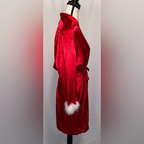 Women’s‎ STUDIO Donatella Y2K mob wife red satin Valentine robe size medium - Picture 7 of 13